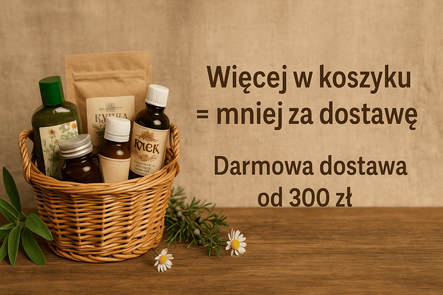 Więcej w koszyku = mniej za dostawę – darmowa dostawa od 300 zł